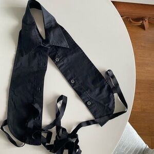 Ann Demeulemeester Black Cotton Bib (o/s) ♠️